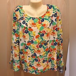 Beautiful Rose + Olive Bell Sleeve Top